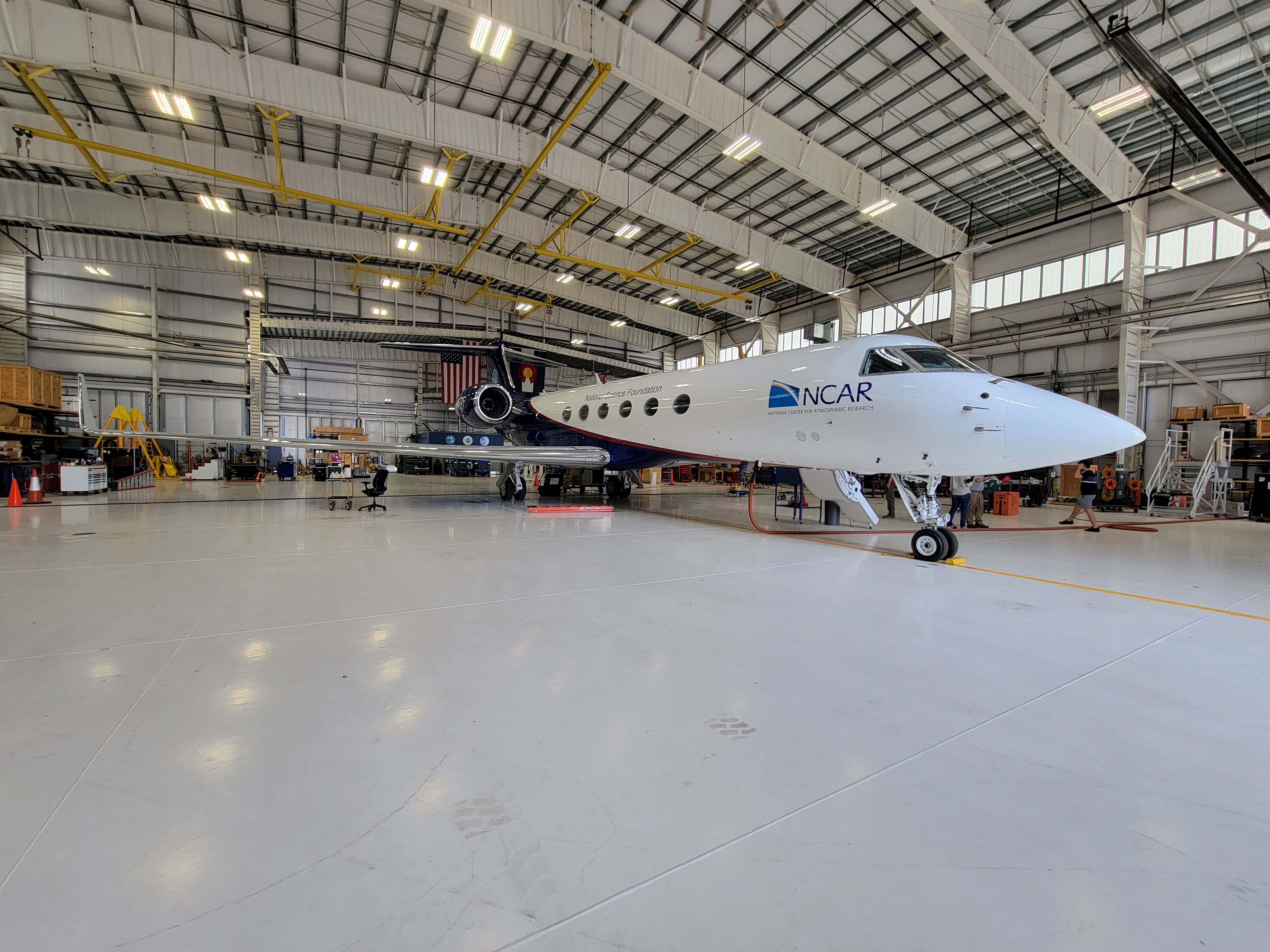 GV Research Aircraft in hangar. (Ren Smith)