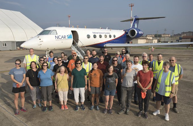 I'm [Rebecca Hornbrook] back in Colorado, but delighted that I was able to work on the NSF/NCAR GV on #ACCLIP with such a fabulous team of folks (including those who left Osan AB before this photo.) ✈️🌏💙  #NSFfunded #NSFGEO @NCAR_ACOM @ncareol @RsmasU @NOAA_ESRL (Yoshikazu Sekino)