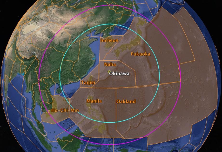 The research flight domain for the ACCLIP campaign.