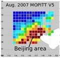 CO burden in the Beijing area.