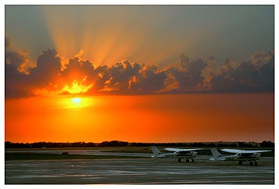 clouds aerosols sunset