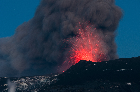 The eruption seen from Þórolfsfell on the 10th of May 2010 by David Karnå, Wikimedia Commons