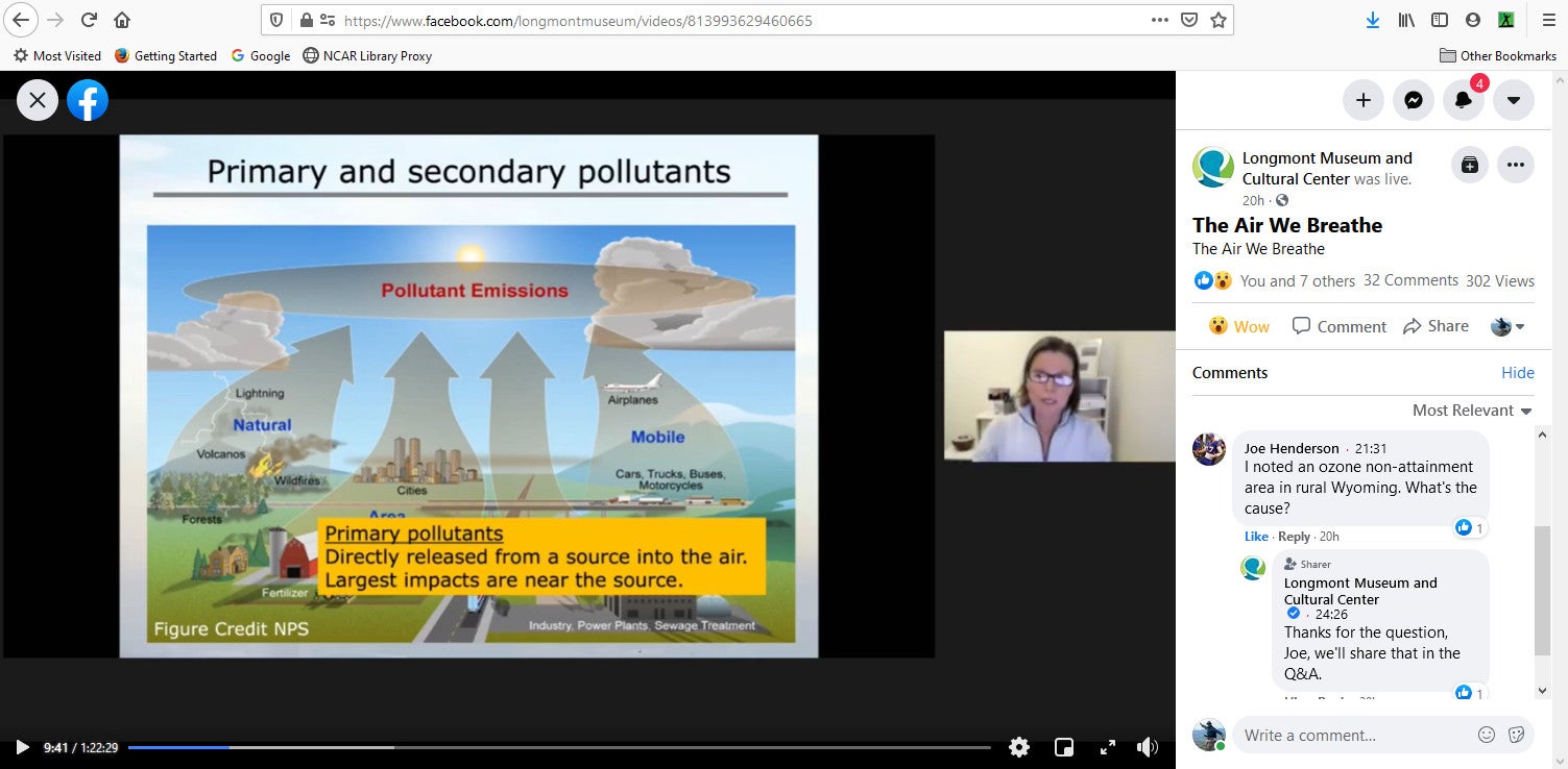 Gabriele Pfister describes sources of pollution along Colorado's Front Range.