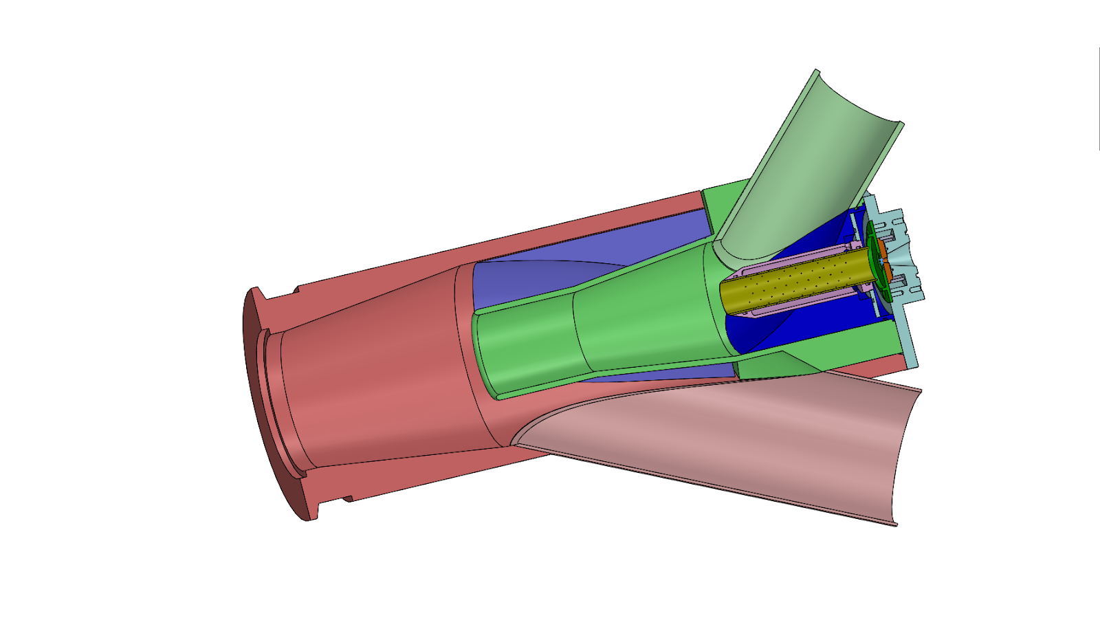 Nested inlet / flow diverter for GPIT-2