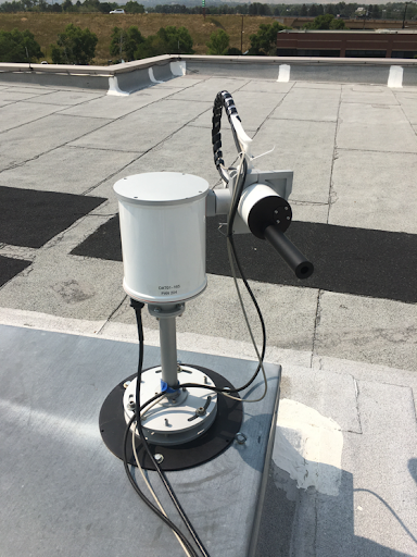 PANDORA solar tracker and head sensor on the roof of NCAR FL0.
