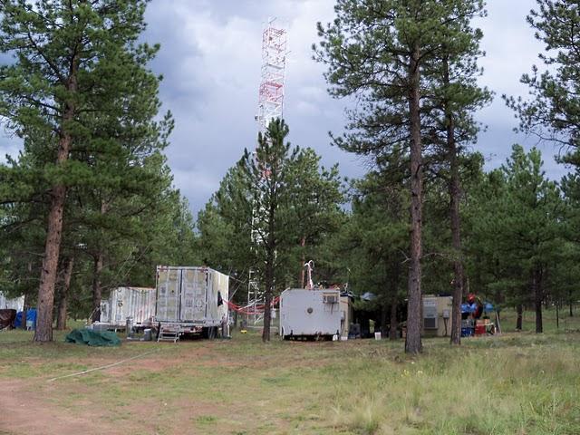 Manitou Forest Observatory chemistry tower during the BEACHON-RoMBAS Campaign.