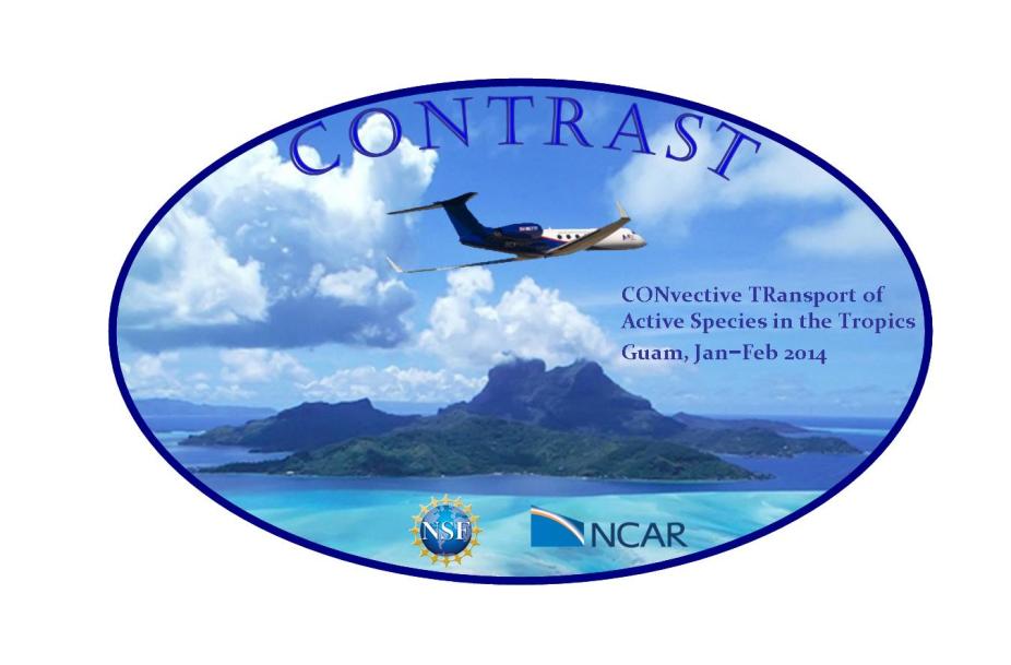 CONTRAST logo showing convection over Bora-Bora in French Polynesia