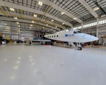 GV Research Aircraft in hangar. (Ren Smith)