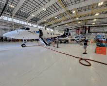 ACCLIP team preparing the GV Research Aircraft. (Ren Smith)