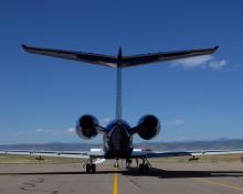 The NSF/NCAR Gulfstream V on the ramp for an ACCLIP test flight. (Rebecca Hornbrook)