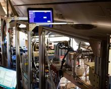 A row of instrument racks on board the NCAR/NSF Gulfstream V during an ACCLIP preflight. (Rebecca Hornbrook)
