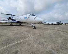 NSF/NCAR GV and NASA WB-57 preparing for takeoff, August 6 (Ren Smith)