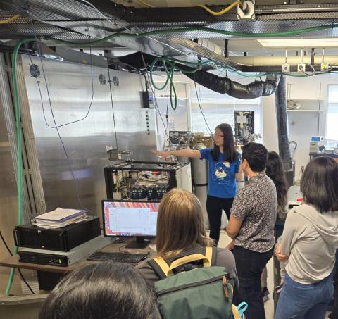 Qing Ye gives a tour of the Environmental Chamber Lab