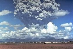 The June 12, 1991 eruption column from Mount Pinatubo taken from the east side of Clark Air Base. U.S. Geological Survey Photograph taken on June 12, 1991, 08:51 hours, by Dave Harlow.
